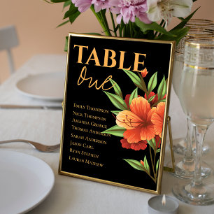 Mesa De Casamento Floral Laranja Escuro
