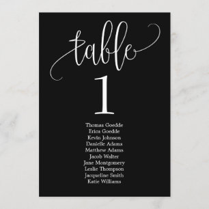 Mesa de Plano de Assentos Cartão Adorável Caligraf