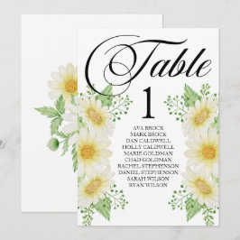 Mesa De Plano De Assentos Cartão Adorável Caligraf