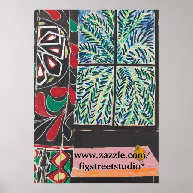 Mesa debaixo da janela, depois de Matisse Poster (Frente)