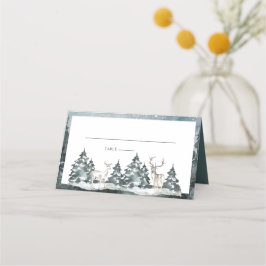 Mesa Floresta Woodland com Cartão de Veado