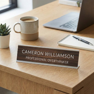 Mesa Humor de Escritório Moderno Placa de Nome Profissi