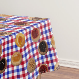 Mesa Kolaches na toalha de xadrez checa