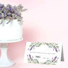 Mesa Lavanda eucalipto verde cartão de casamento