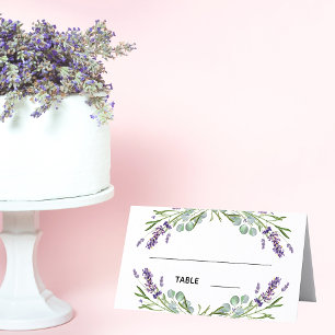 Mesa Lavanda eucalipto verde cartão de casamento