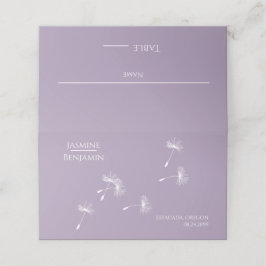 Mesa Local de Casamento de Dandelion Whimsical / Cartão