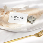 Mesa na moda Caligrafia Comida Etiquetas de bufê<br><div class="desc">Elevem seu evento com essas etiquetas de Comida de Buffet de caligrafia elegantes e números de tabela. Projetadas com um toque minimalista, mas sofisticado, estas placas apresentam uma bela caligrafia em estilo script que adiciona um charme de eterno a qualquer configuração. Perfeito para casamentos, chás de panela, chás de fraldas...</div>