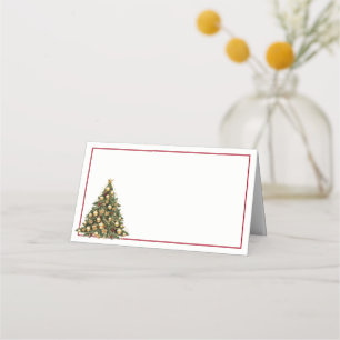 Mesa Nome Local Cartão de Árvore de Natal