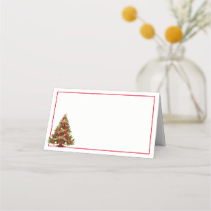 Mesa Nome Local Cartão de Árvore de Natal