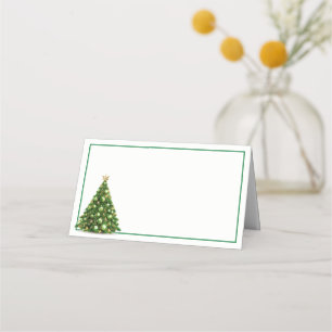 Mesa Nome Local Cartão de Árvore de Natal