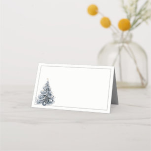 Mesa Nome Local Cartão de Árvore de Natal