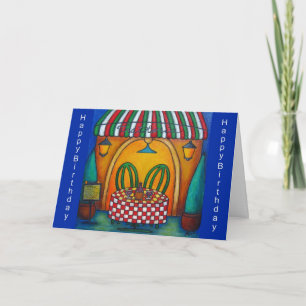Mesa para Dois no Cartão de Aniversário de Trattor