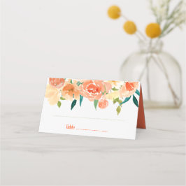 Mesa Peach Florals | Cartão de Casamento