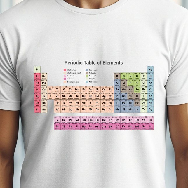 Mesa Periódica de Elementos Men T-Shirt (Periodic Table of Elements Men T-Shirt)