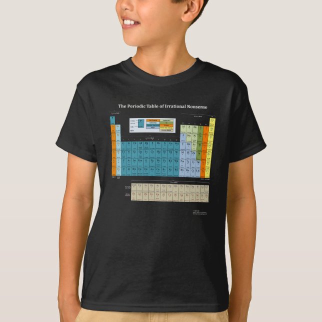 Mesa Periódica De Uma Camisa Escura De Bobagem (Frente)