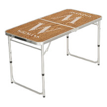Mesa Personalizada de Beer Pong de Madeira Rústica