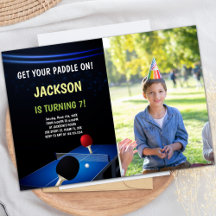 Mesa Ping Pong - Convites de Aniversário com foto