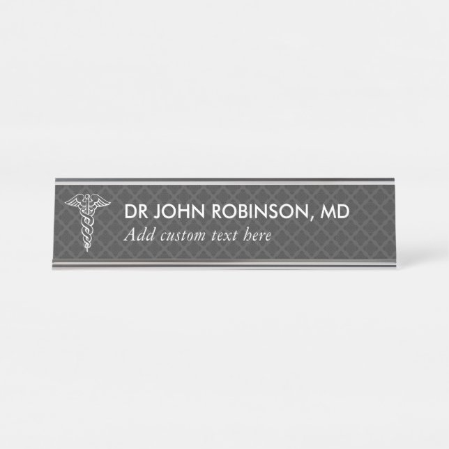 MESA PLACA DE DENOMINAÇÃO MÉDICA PERSONALIZADA (Frente)