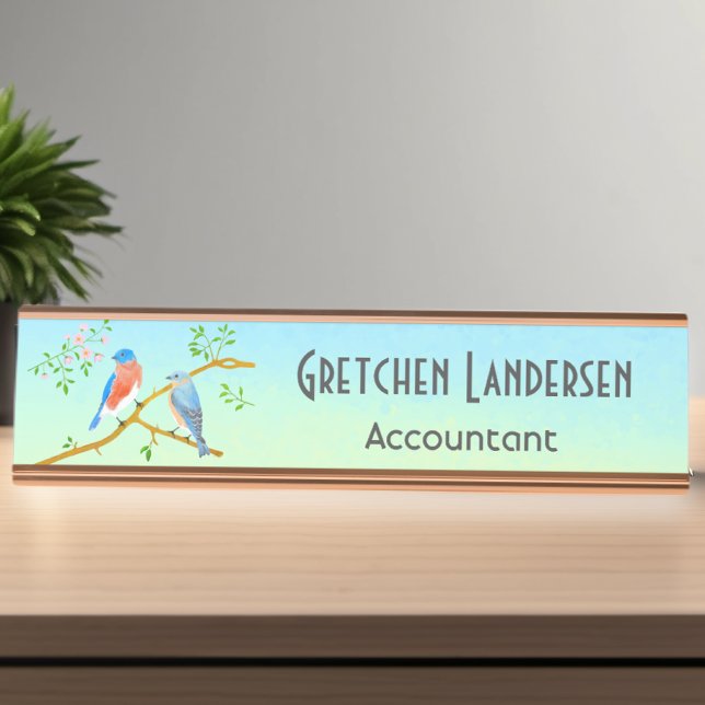 Mesa Placa de Identificação Bluebirds (Criador carregado)