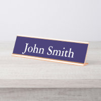 Placa de nome da mesa, padrão (2" x 8"), prata
