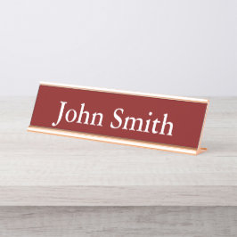 Mesa Placa de nome da mesa, padrão (2" x 8"), prata