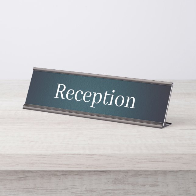 Mesa Placa de Nome da Recepção (Frente)