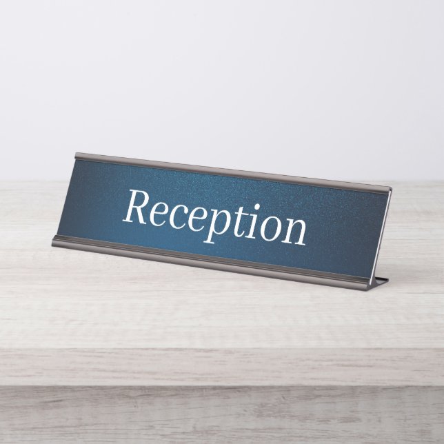 Mesa Placa de Nome da Recepção (Frente)