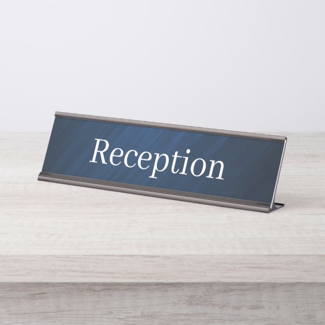 Mesa Placa de Nome da Recepção (Frente)