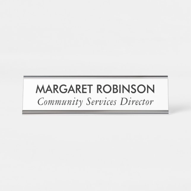 MESA PLACA DE NOME DE DESK PERSONALIZADA (Frente)