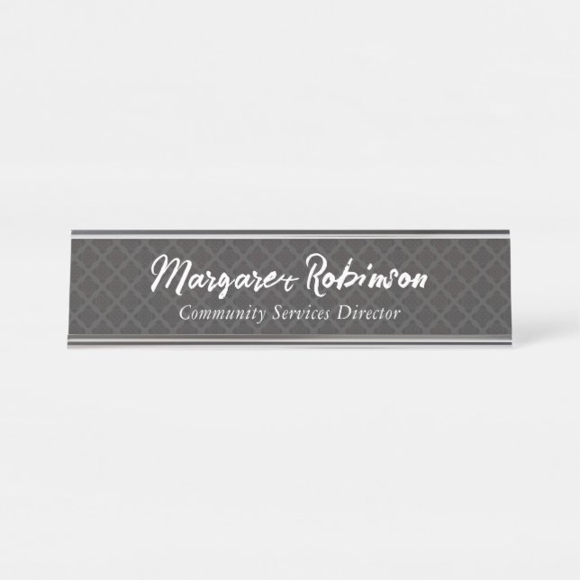 MESA PLACA DE NOME DE DESK PERSONALIZADA (Frente)