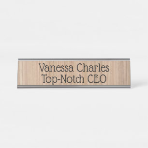Mesa Placa de nome de desktop personalizada de ponta