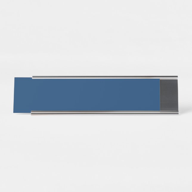 Mesa Placa de nome de escritório azul personalizável (Frente)