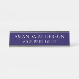 Mesa Placa de Nome de Título de Vice-Presidente Azul El
