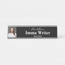 Mesa Placa de Nome do Autor para Assinatura de Livros n