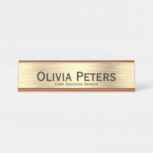 Mesa Placa de Nome do Diretor Executivo Elegente