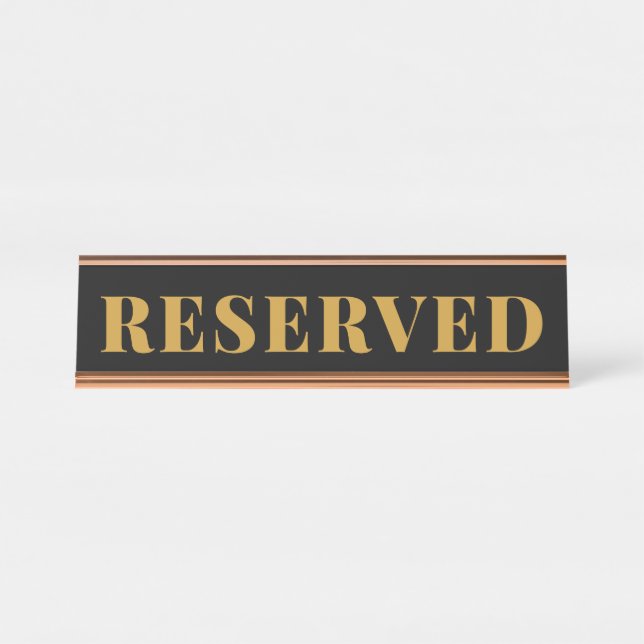 Mesa Placa de nome do escritório profissional RESERVADO (Frente)