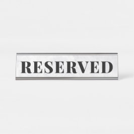 Mesa Placa de nome do escritório profissional RESERVADO