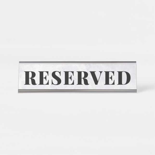 Mesa Placa de nome do escritório profissional RESERVADO (Frente)