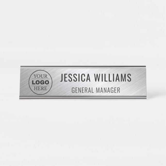 Mesa Placa de Nome Personalizada | Placa de Nome Person (Frente)