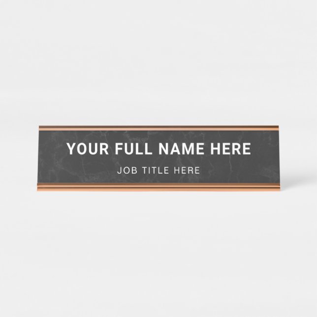 Mesa Placa de nome personalizado para o Office Desk com (Frente)