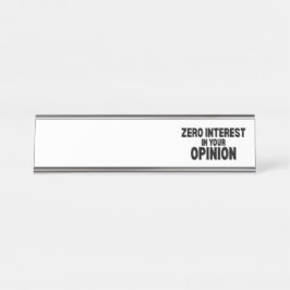 Mesa Placa de Nome Profissional Sem Interesse na Sua Op