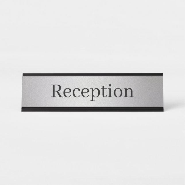 Mesa Placa de Nome Simples do Receptor (Frente)