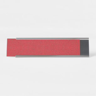 Mesa Placa de Nomes de Metal Bruto Vermelho Texturizado