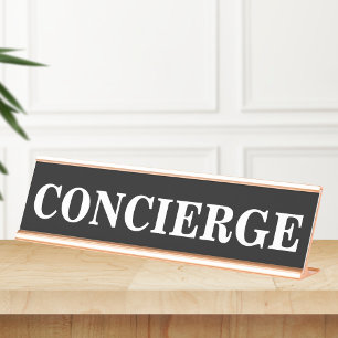 Mesa Placa de sinalização de concierge