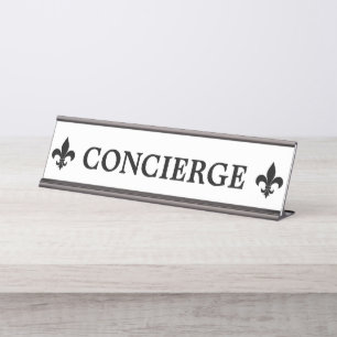 Mesa Placa de sinalização de concierge