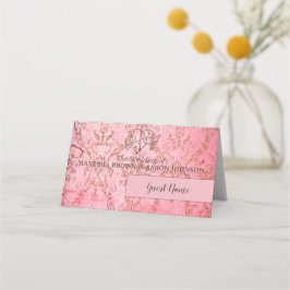 Mesa Rosa Russo - Cartão de Lugar