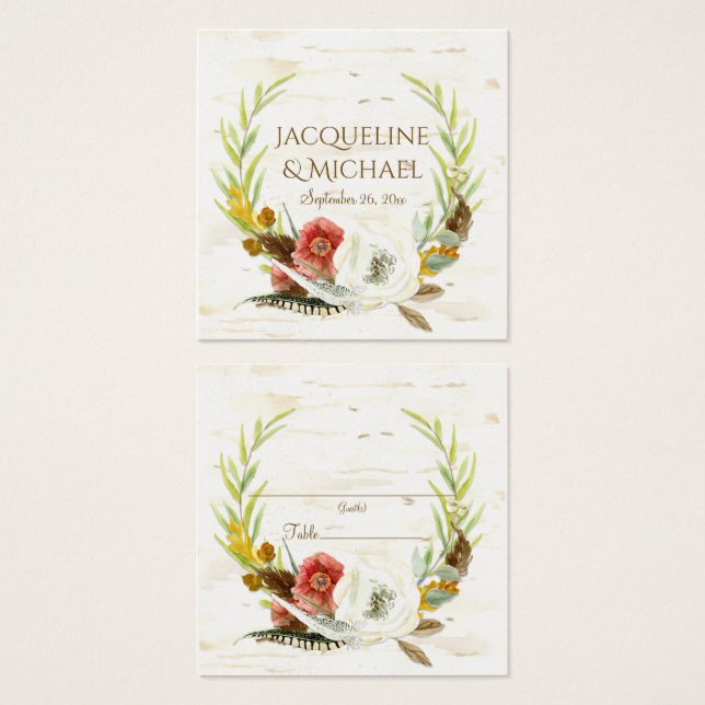 Mesa Seating Escort Fall Leaf Wreath Floral BOHO (Frente & Verso)