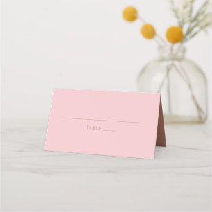 Mesa Simples Cartão de Lugares Rosa Soft Moderno Casame
