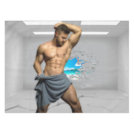 Mesa Toalha de Homem de SlipperyJoe quebrada parede bra