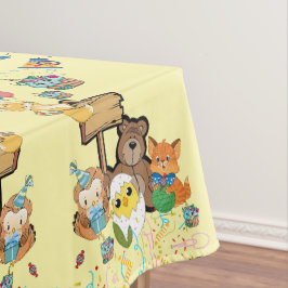Mesa Toalha de mesa, Feliz Aniversário Urso Amarelo Rap